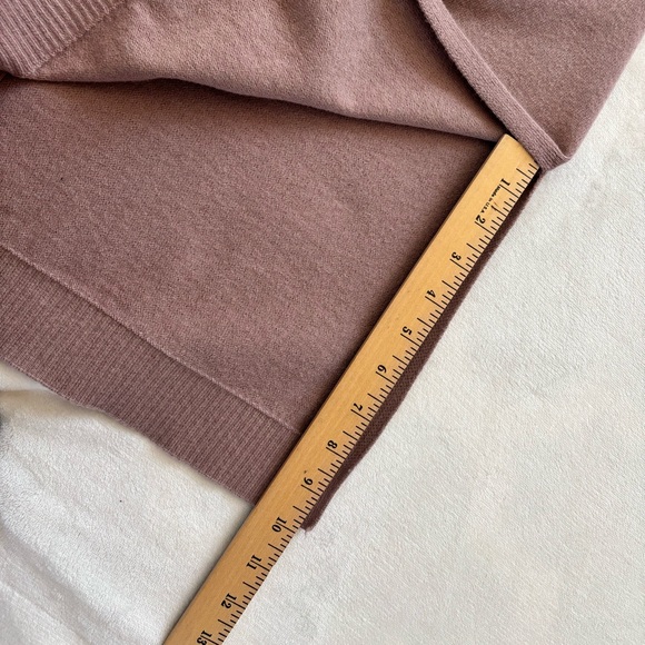 Soma Cardigan Open Front Mauve Longline Lace Trim Duster Sweater Size M - Picture 7 of 10